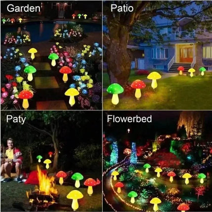 Solar Mushroom String Outdoor LED Landscape Light - LED Landscape Light - Warm like home - Mad Fly Essentials