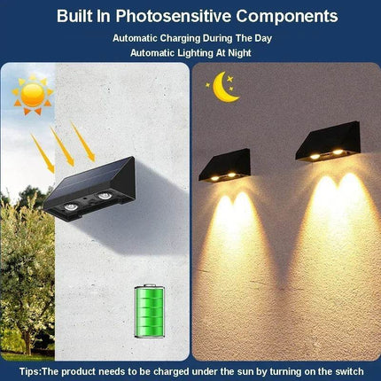 Solar Outdoor 2 - 4 Beads Balcony LED Garden Light - LED Garden Light - VKTECH - Mad Fly Essentials