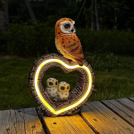 Solar OWL Animal Resin Garden Decor - Mad Fly Essentials