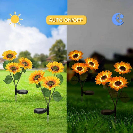 Solar - Powered Sunflower LED Garden Light - LED Garden Light - UMIYEAH - Mad Fly Essentials