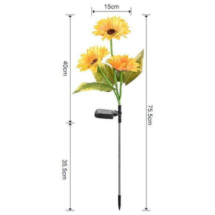 Solar - Powered Sunflower LED Garden Light - LED Garden Light - UMIYEAH - Mad Fly Essentials