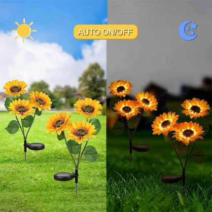 Solar - Powered Sunflower LED Garden Light - LED Garden Light - UMIYEAH - Mad Fly Essentials