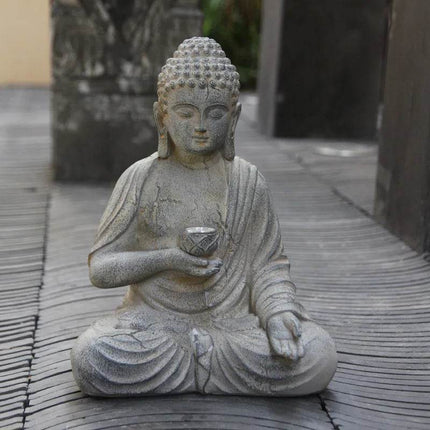 Solar Resin Buddha Sculpture Garden Decor - Garden Decor - Alloet - Mad Fly Essentials