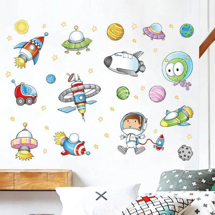 Space Astronaut Cartoon 3D Wall Sticker - 3D Wall Sticker - JD Home Decor - Mad Fly Essentials