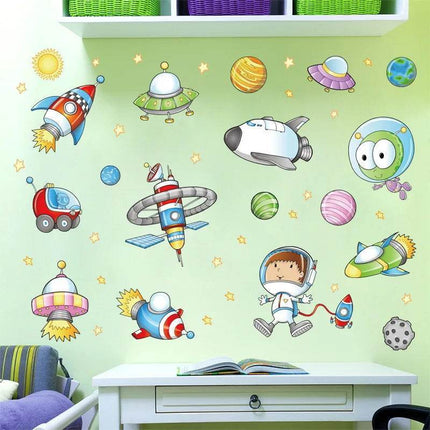Space Astronaut Cartoon 3D Wall Sticker - 3D Wall Sticker - JD Home Decor - Mad Fly Essentials
