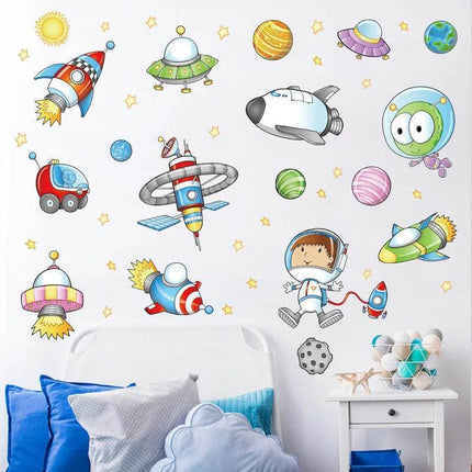 Space Astronaut Cartoon 3D Wall Sticker - 3D Wall Sticker - JD Home Decor - Mad Fly Essentials