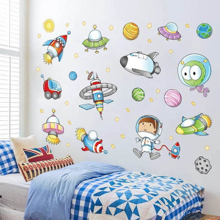 Space Astronaut Cartoon 3D Wall Sticker - 3D Wall Sticker - JD Home Decor - Mad Fly Essentials