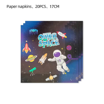 Space Astronaut Tableware Kid Birthday Decor Supply Party Essentials - Party Essentials - LISM - Mad Fly Essentials