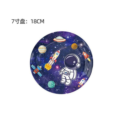 Space Astronaut Tableware Kid Birthday Decor Supply Party Essentials - Party Essentials - LISM - Mad Fly Essentials