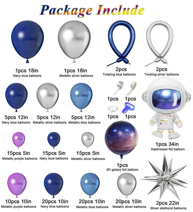 Space Garland Astronaut 144pc Party Decor - Party Decor - changbvss - Mad Fly Essentials