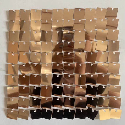 Square Gold Wall Mirror Panel Party Wedding Sequin - Mad Fly Essentials