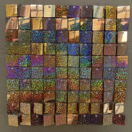 Square Gold Wall Mirror Panel Party Wedding Sequin - Mad Fly Essentials