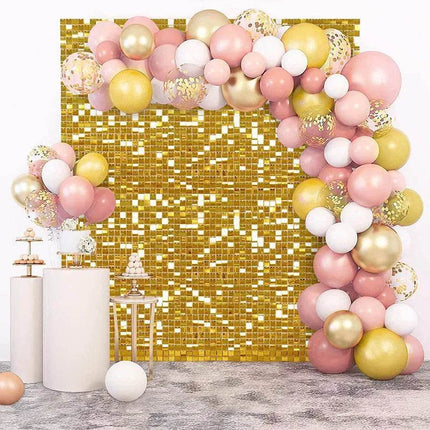Square Gold Wall Mirror Panel Party Sequin Wedding Decor - Wedding Decor - Party Essentials - Mad Fly Essentials