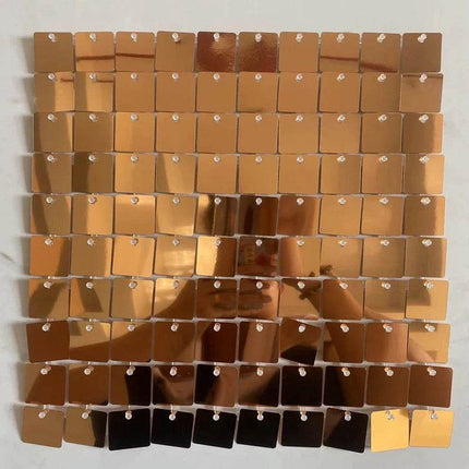 Square Gold Wall Mirror Panel Party Sequin Wedding Decor - Wedding Decor - Party Essentials - Mad Fly Essentials