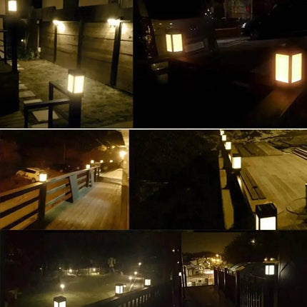 Square Solar LED Fence Post Light Garden Decor - Garden Decor - GPED - Mad Fly Essentials