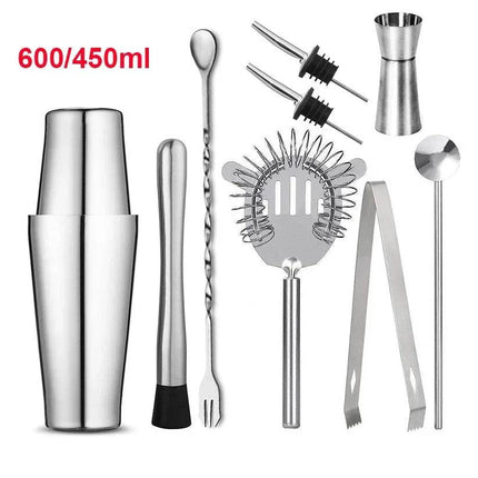Stainless Cocktail Shaker Bar Tools Set - Mad Fly Essentials