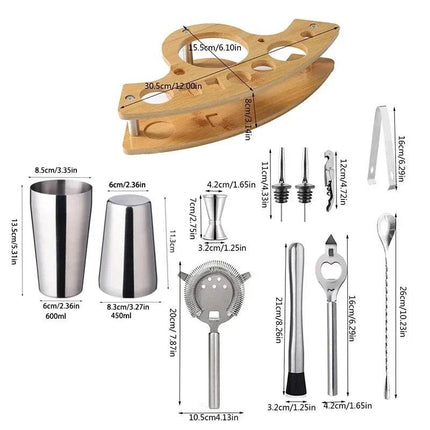 Stainless Cocktail Shaker Bar Tools Set Kitchen Essentials - Kitchen Essentials - Upors - Mad Fly Essentials