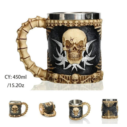 Stainless Kitchen Retro Dragon Viking Beer Mug - Beer Mug - Freeson - Mad Fly Essentials