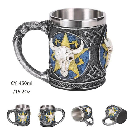 Stainless Kitchen Retro Dragon Viking Beer Mug - Beer Mug - Freeson - Mad Fly Essentials
