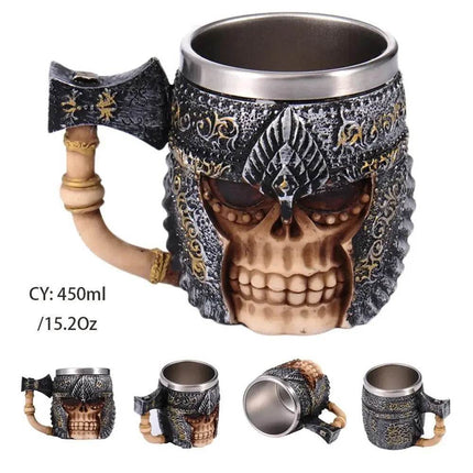 Stainless Kitchen Retro Dragon Viking Beer Mug - Beer Mug - Freeson - Mad Fly Essentials