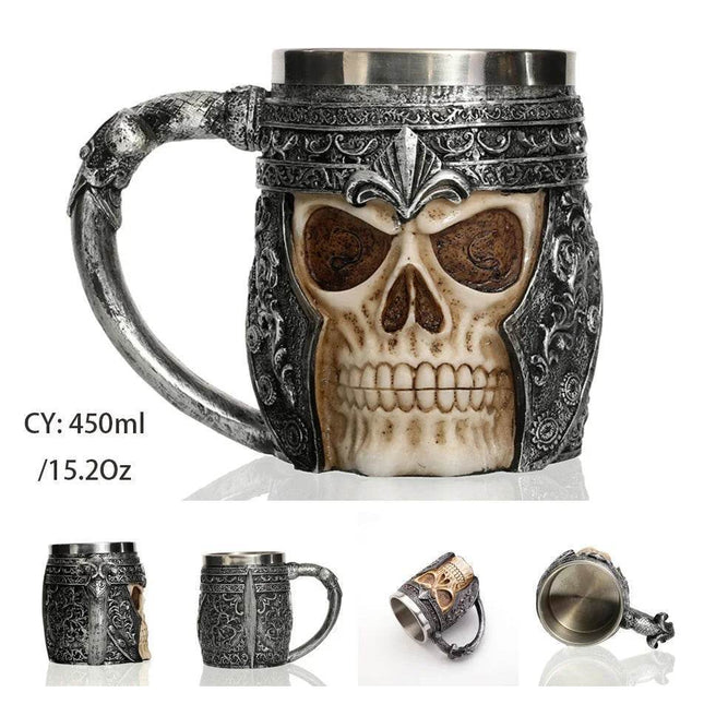Stainless Kitchen Retro Dragon Viking Beer Mug - Beer Mug - Freeson - Mad Fly Essentials