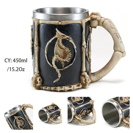 Stainless Medieval Dragon Zombie Coffee Beer Mug - Beer Mug - Freeson - Mad Fly Essentials