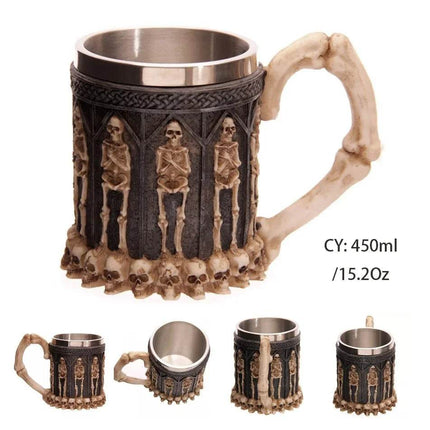 Stainless Medieval Dragon Zombie Coffee Beer Mug - Beer Mug - Freeson - Mad Fly Essentials