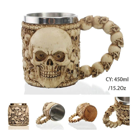 Stainless Medieval Dragon Zombie Coffee Beer Mug - Beer Mug - Freeson - Mad Fly Essentials