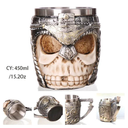Stainless Medieval Dragon Zombie Coffee Beer Mug - Beer Mug - Freeson - Mad Fly Essentials