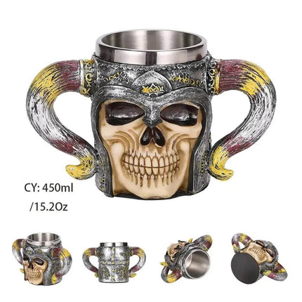 Stainless Medieval Dragon Zombie Coffee Beer Mug - Beer Mug - Freeson - Mad Fly Essentials