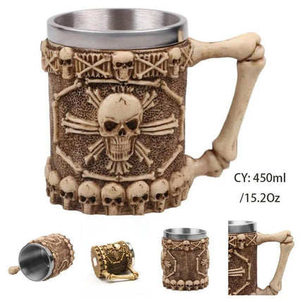 Stainless Medieval Dragon Zombie Coffee Beer Mug - Beer Mug - Freeson - Mad Fly Essentials