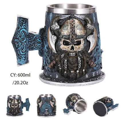 Stainless Medieval Dragon Zombie Coffee Beer Mug - Beer Mug - Freeson - Mad Fly Essentials