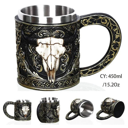 Stainless Medieval Dragon Zombie Coffee Beer Mug - Beer Mug - Freeson - Mad Fly Essentials