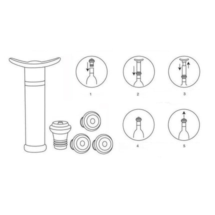 Stainless Wine Stopper Vacuum Pump Kitchen Essentials - Kitchen Essentials - VanKood - Mad Fly Essentials