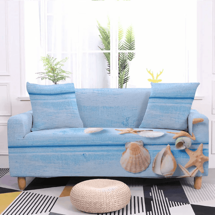 Starfish Shell Blue Ocean Sofa Slipcover - Slipcover - S - EMIGA - Mad Fly Essentials
