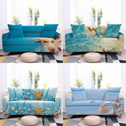 Starfish Shell Blue Ocean Sofa Slipcover - Slipcover - S - EMIGA - Mad Fly Essentials