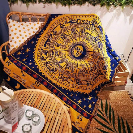 Sun god Woven Bohemian Sofa Blanket Home Decor - Home Decor - Wandering Tribe - Mad Fly Essentials