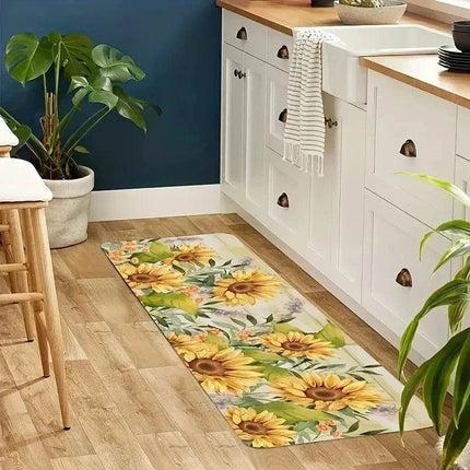 Sunflower Washable Kitchen Floor Decor - Mad Fly Essentials