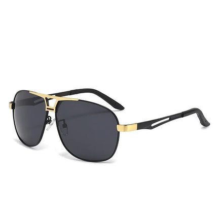 Sunglasses Men Black Silver Gold Square Driving Eyewear - Men Sunglasses - COOLPANDAS - Mad Fly Essentials