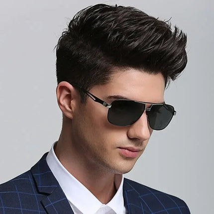 Sunglasses Men Black Silver Gold Square Driving Eyewear - Men Sunglasses - COOLPANDAS - Mad Fly Essentials