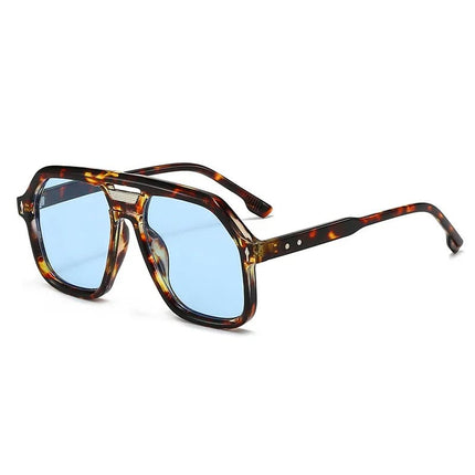 Sunglasses Men Retro Double Bridge Pilot Sunglasses - Men Sunglasses - SHAUNA - Mad Fly Essentials