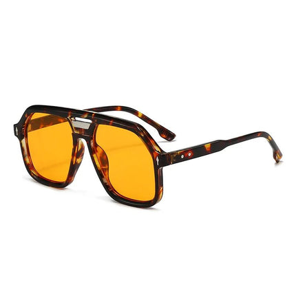 Sunglasses Men Retro Double Bridge Pilot Sunglasses - Men Sunglasses - SHAUNA - Mad Fly Essentials
