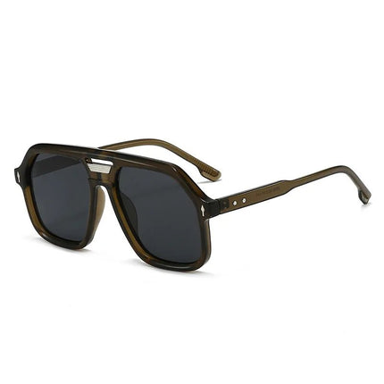 Sunglasses Men Retro Double Bridge Pilot Sunglasses - Men Sunglasses - SHAUNA - Mad Fly Essentials