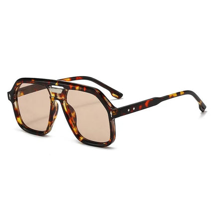 Sunglasses Men Retro Double Bridge Pilot Sunglasses - Men Sunglasses - SHAUNA - Mad Fly Essentials