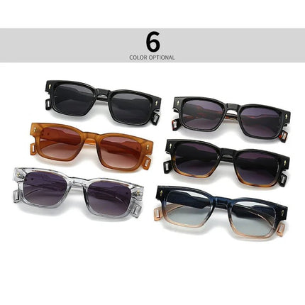 Sunglasses Men Retro Rivets UV400 Square Eyewear - Sunglasses - Dawndesslo - Mad Fly Essentials