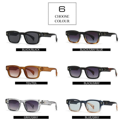 Sunglasses Men Retro Rivets UV400 Square Eyewear - Sunglasses - Dawndesslo - Mad Fly Essentials