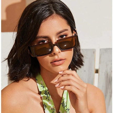Sunglasses Women Small Rectangular Retro Sunglasses - Women Sunglasses - RUO BO - Mad Fly Essentials