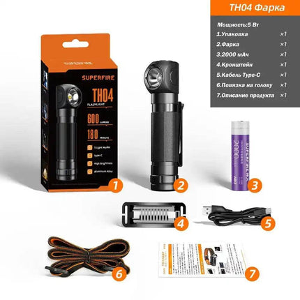 Superfire g19s  Angle LED Flashlight - Mad Fly Essentials