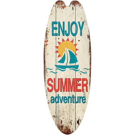 Surf the Wave Surfboard Wall Sign Decor - Sign Decor - YQ - Decor - Mad Fly Essentials