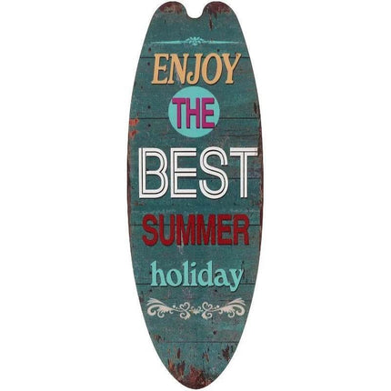 Surf the Wave Surfboard Wall Sign Decor - Sign Decor - YQ - Decor - Mad Fly Essentials